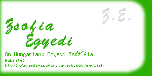 zsofia egyedi business card